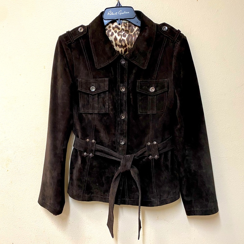 Georgiou Chocolate suede Jacket,8